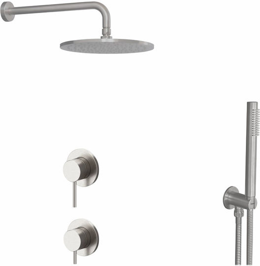 Cora Cora N10131-111+210-N5030 for Shower 2 Outlets Inox Silver