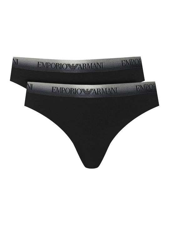 Damen-Slips 2er-Pack Nahtlos Schwarz