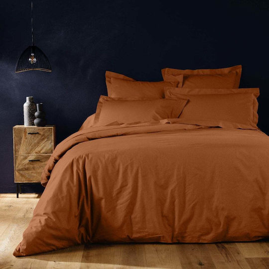 L-c Lina Cotton Double Duvet Cover 240x220 L-c Lina Caramel