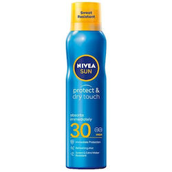 Nivea Protect & Dry Touch Водоустойчив слънцезащитен спрей за лице и тяло SPF30 200 мл Nivea Protect & Dry Touch Водоустойчив слънцезащитен спрей за лице и тяло SPF30 200 мл