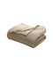 L-c Flanou Σετ Κουβέρτα Fleece Υπέρδιπλη 220x240εκ. Taupe