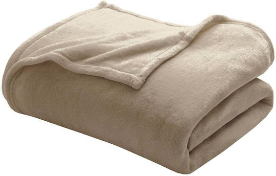 L-c Flanou Σετ Κουβέρτα Fleece Υπέρδιπλη 220x240εκ. Taupe
