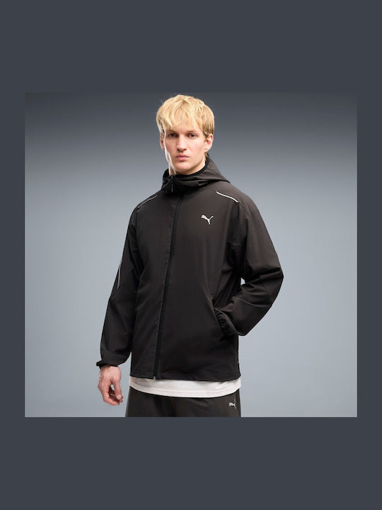 Pumatech 4-way Stretch Ανδρική Ζακέτα Track Jacket Μαύρη