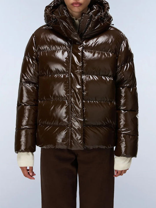 Napapijri Damen Pufferjacke für den Winter Dunkelbraun