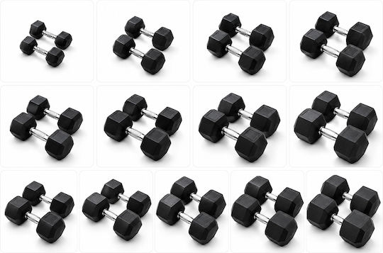 Sechskant-Kurzhanteln Combo 1 Bis 20 Kg|megafitness