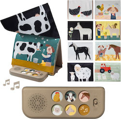 Taf Toys Музикална Книжка За Занимания Farm Musical Tummy Time Book С Музика И Звуци За 3+ Месеца