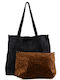 Set Women's Tote Bag Suede Black
