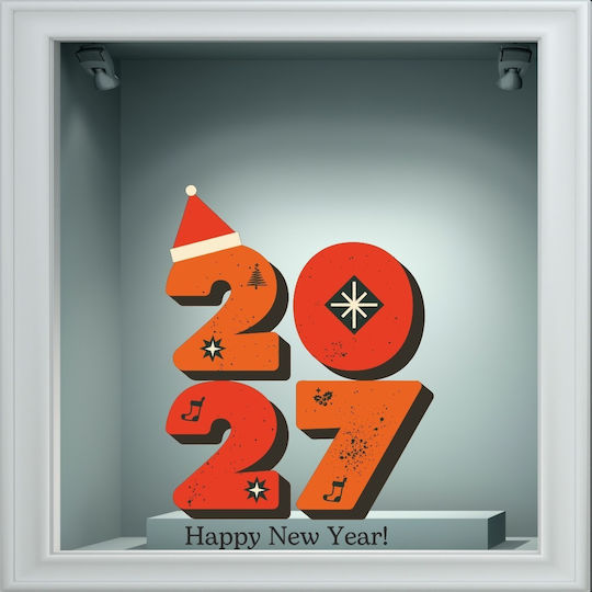Αυτοκόλλητο Βιτρίνας - Happy New Year 20 - 50cm X 37cm