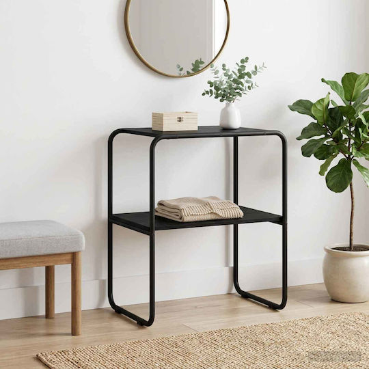 Black Oak Metal Console Table L100xW42.5xH70 cm