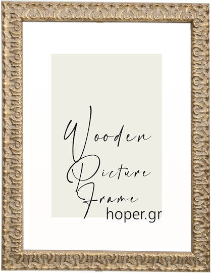 Wandbilderrahmen aus Holz mit goldenem Rahmen
