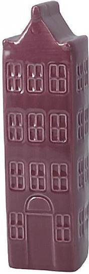 Căsuță Decorativă din Ceramică Mov Închis H17 cm