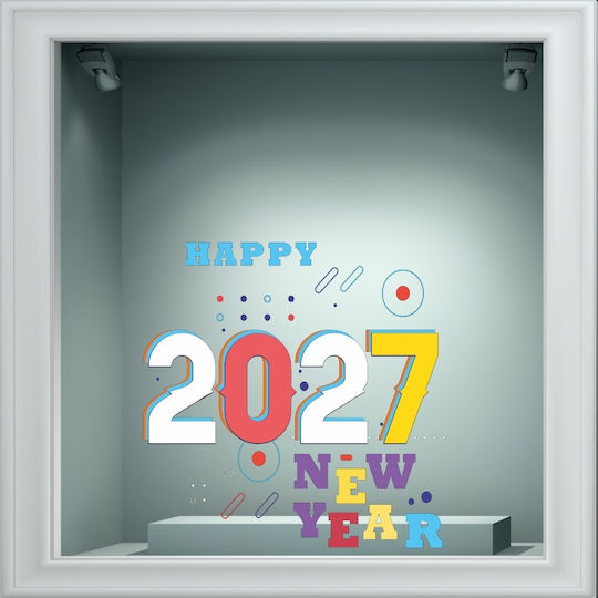 Χριστουγεννιάτικο Αυτοκόλλητο - Happy New Year 23 - 120cm X 120cm