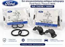 Γνήσιο Ford Σετ Στεγανοποίησης Κολάρων Καλοριφέρ Ασφάλειες+oring 1342708+1454337