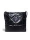 Damen-Crossbody-Tasche Messenger Rombus Schwarz