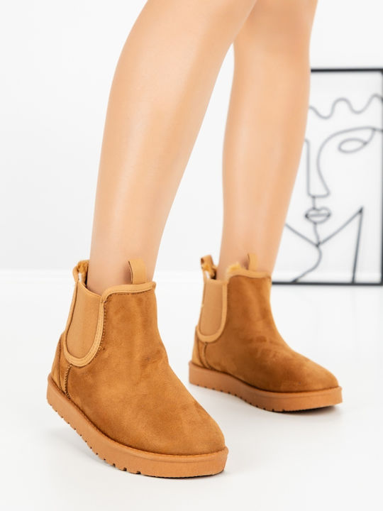 Kalapod Γυναικεία Μποτάκια Αστραγάλου Light Brown