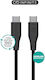 Estuff Infinite Grs Usb-c To Usb-c Cable 2m Black Recycled Plastic Super Soft