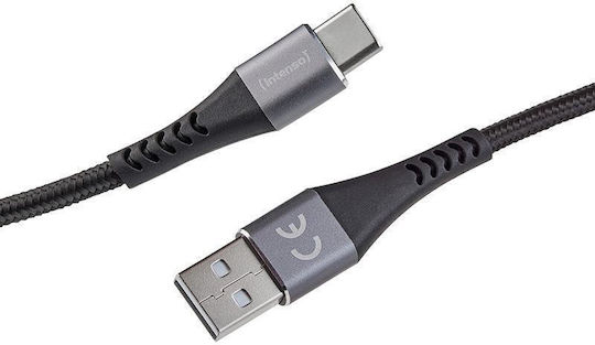 Intenso A315c Usb-c Charging Data Cable 1.5m Fast Charging Up To 60 Watts Black