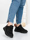 Γυναικεία Flatforms Sneakers Μαύρα