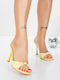 Mules with High Heel in Yellow Colour