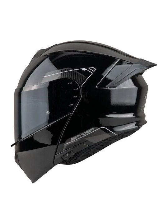 Spyder Force Motorcycle Helmet Flip-Up ECE 22.06 1600gr with Sun Visor