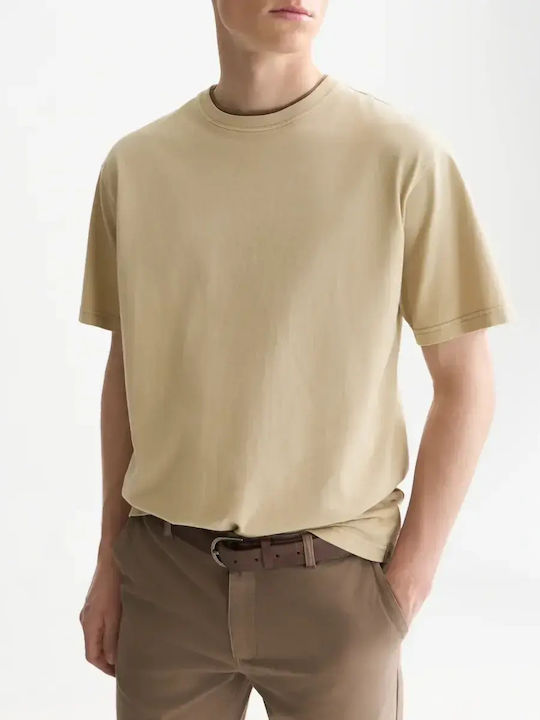 Scotch & Soda 3 Crosses Μπλούζα Κοντομάνικη Μπεζ