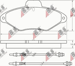 Спирачни накладки Citroen Xantia 93-01 със сензор 21631.17.3
