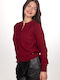 Women's Burgundy Cardigan
