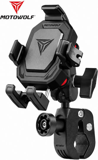 Motowolf Motorrad-Handyhalterung mit verstellbarem Arm für den Lenker