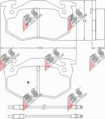Bremsbeläge Citroen BX 82–93 Sensor 20635.18.0