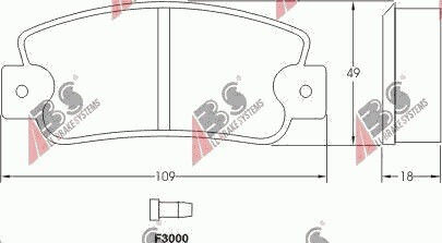 Plăcuțe de frână Fiat Uno Ritmo Regata cu senzor 20775.18.0