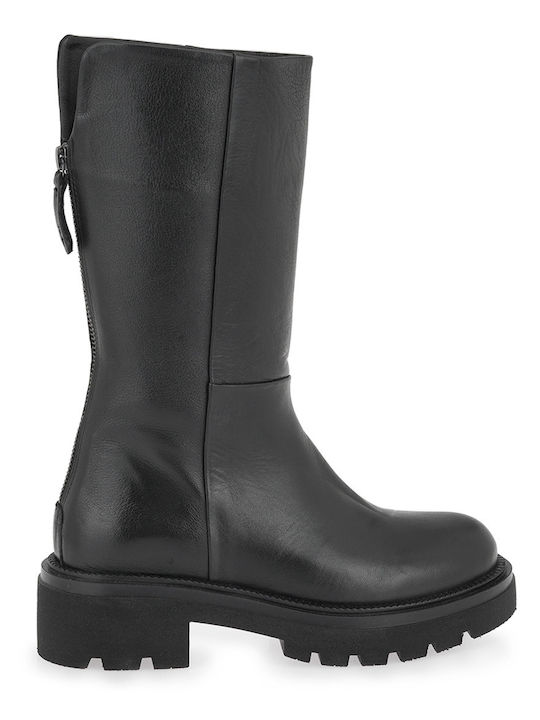 Tsakiris Mallas Damenlederstiefel mit Mittlerem...