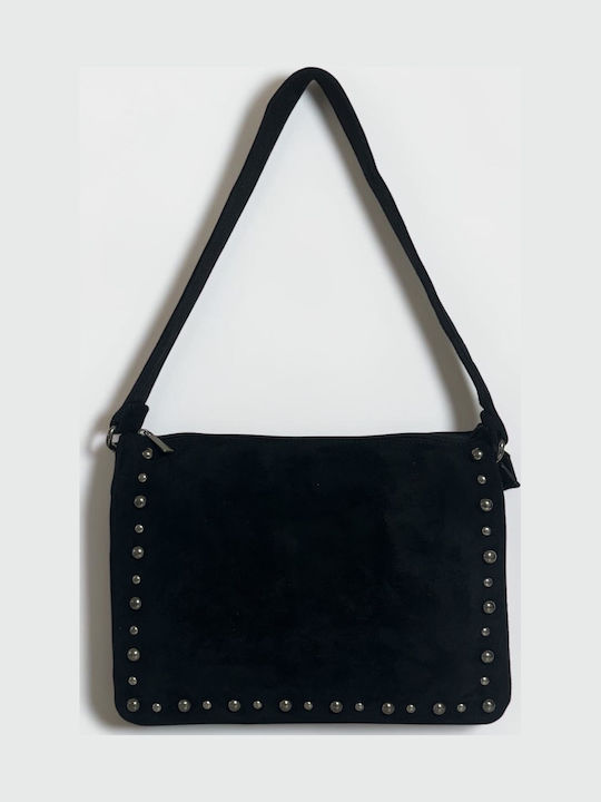 Women's Suede Shoulder Bag Black