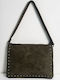 Women's Suede Shoulder Bag Dark Olive