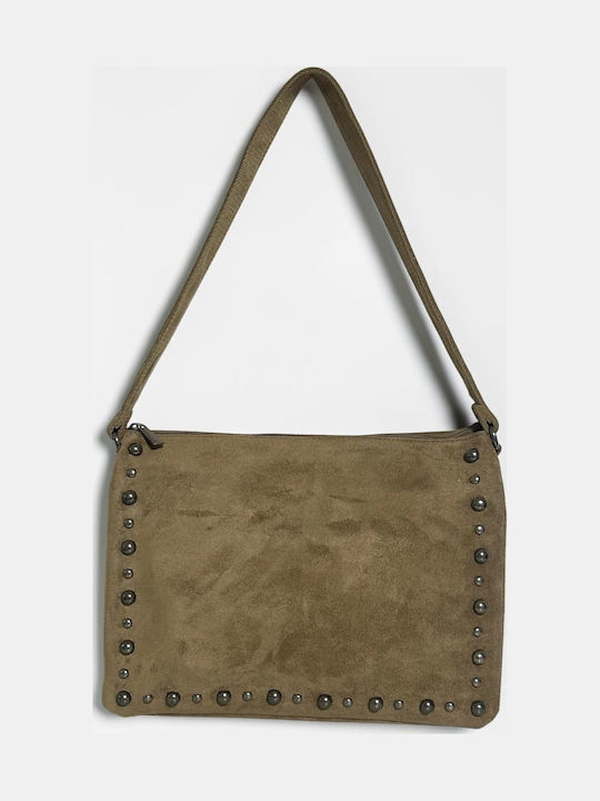 Women's Suede Shoulder Bag Beige