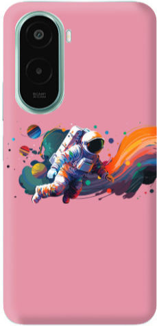 Калъф от силиконов TPU в розов цвят Rainbow Space за Xiaomi Poco M7