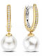 Ti Sento Women's Pearl Zircon Earrings 925 Silver 78092yp
