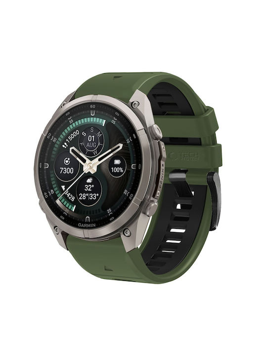 Tech-Protect Iconband Pro pentru Garmin Fenix 5x 5x Plus 6x 6x Pro 7x 8 8 Pro 9 9 Pro 47 mm Verde Negru 5906302388141 Tech-Protect Iconband Pro pentru Garmin Fenix 5x 5x Plus 6x 6x Pro 7x 8 8 Pro 9 9 Pro 47 mm Verde Negru 5906302388141