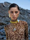 Kaleido Resin Necklace Gold Plated