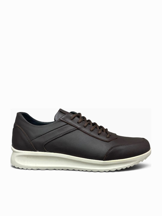 Anatomische Braune Herren-Freizeitschuhe aus Leder