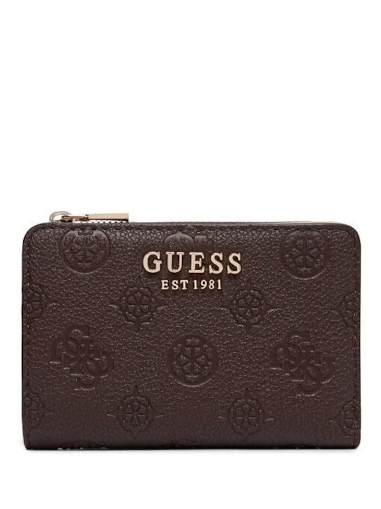 Guess SLG Малък Дамски Портфейл от Естествена Кожа Кафяв
