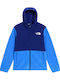 Kids Fleece Hooded Jacket Navy Blue Glacier