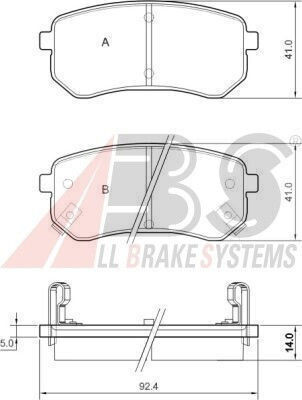 Kia Picanto 04 Rear Brake Pads 5830207a00