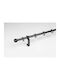 Rodeco Bară de Perdea Metalică Extensibilă Veszprem Simplă Φ25 mm 120–210 cm Neagră