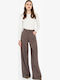Women's Cotton Flared Trousers Bordeaux