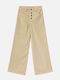 Damen-Cordhose mit geradem Schnitt in Offwhite