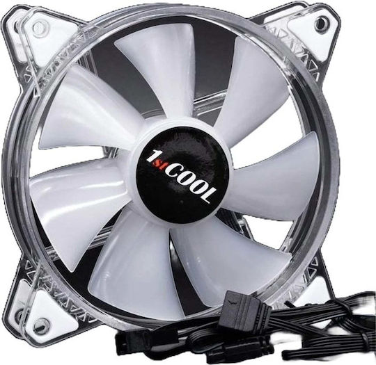AURA EVO F12 Case Fan 25mm (33.3cfm) with ARGB Lighting Transparent