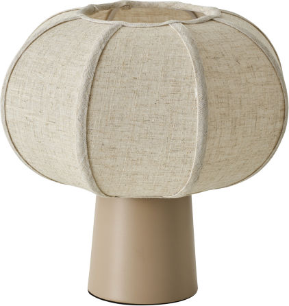 Eurolamp Table Lamp for E27 Socket with Beige Shade and Base
