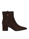 Brown Leather Women's Ankle Boots