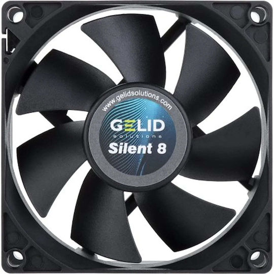 Silent 8 Case Fan 80mm (21cfm) Without LED Lighting and 3-Pin Connection