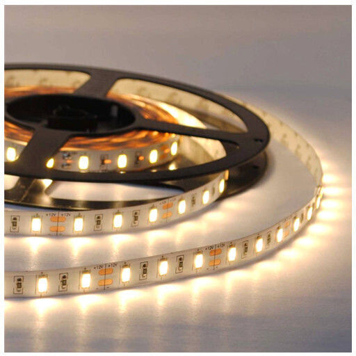 Fos me Bandă LED 24V cu Lumină Alb Cald, 5 m, Tip SMD5050
